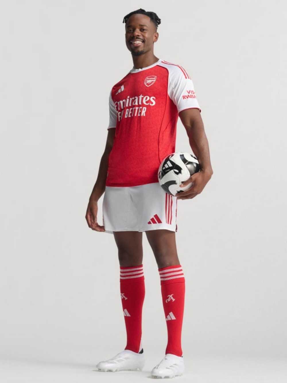 adidas Men's Red & White Football Jersey
